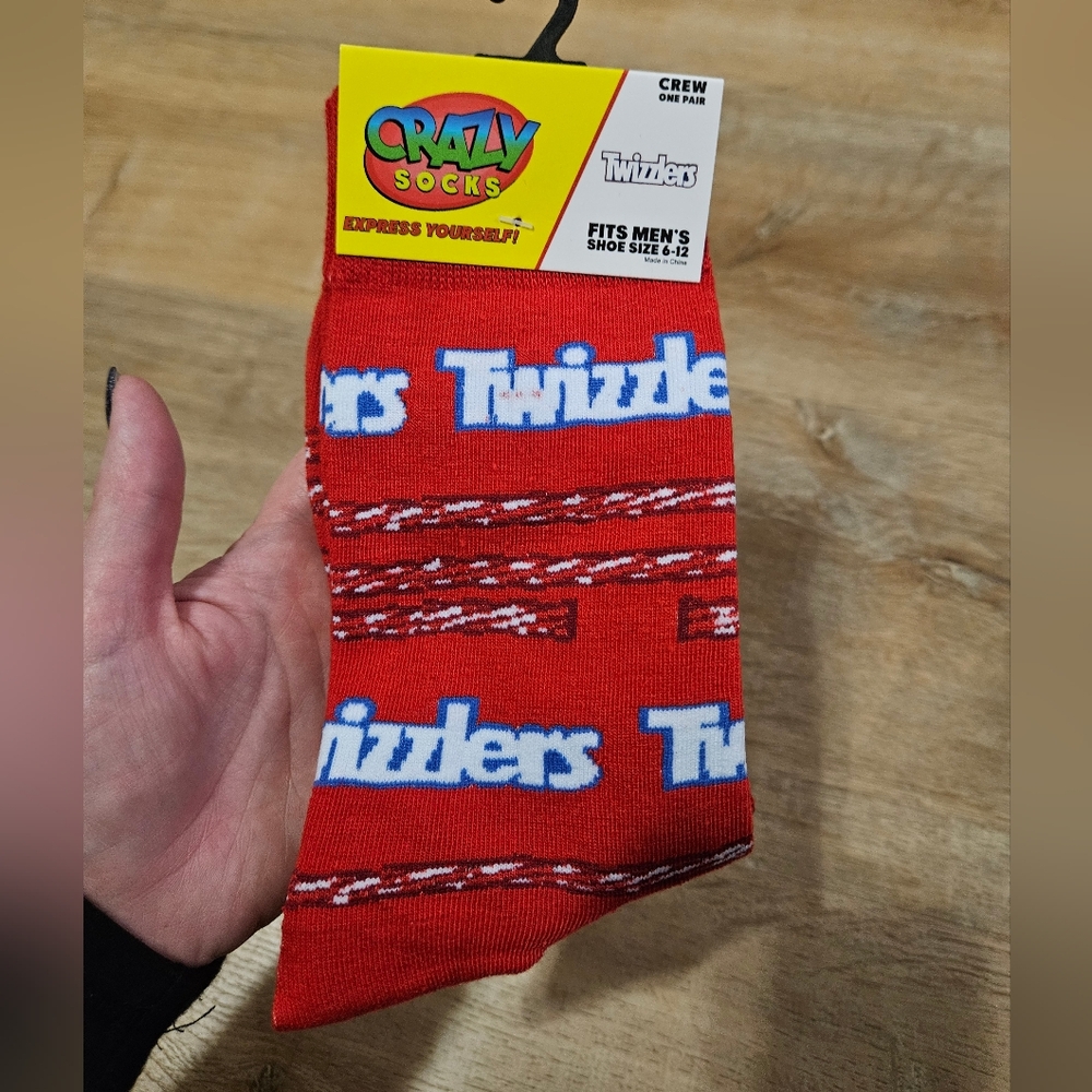 Novelty Twizzlers Candy Funny Novelty Crazy Socks Unisex Crew Men's
